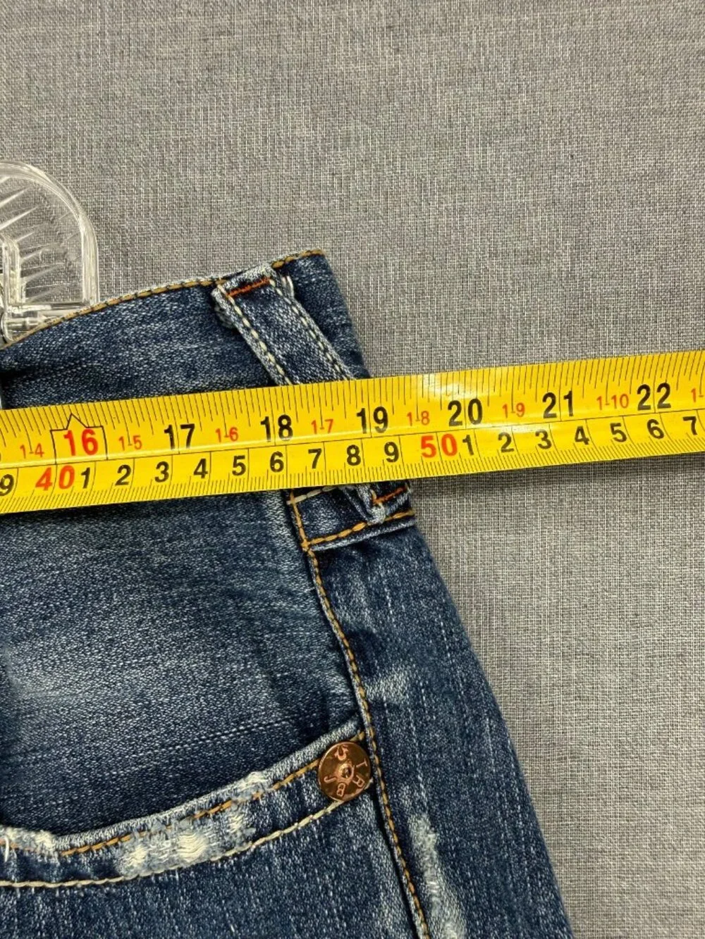 True Religion Joey Big T World Tour Jeans 36x33 Thick Stitch Flap Pockets Y2K